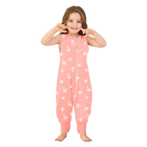 Image of Miracle Baby Sleep Sack with Feet, 1.0 TOG Wearable Blanket for Toddlers, Sleeveless Baby Sleeping Bag with Leg Openings