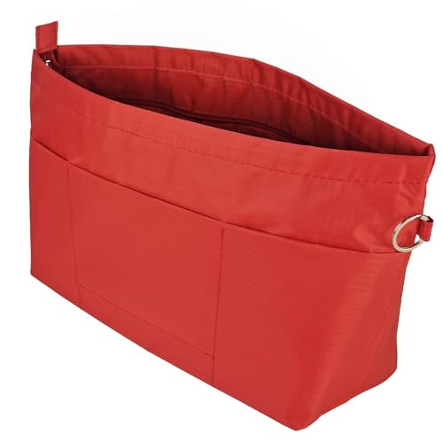 Image of Handbag Tote Purse Organizer Insert, Medium, Red