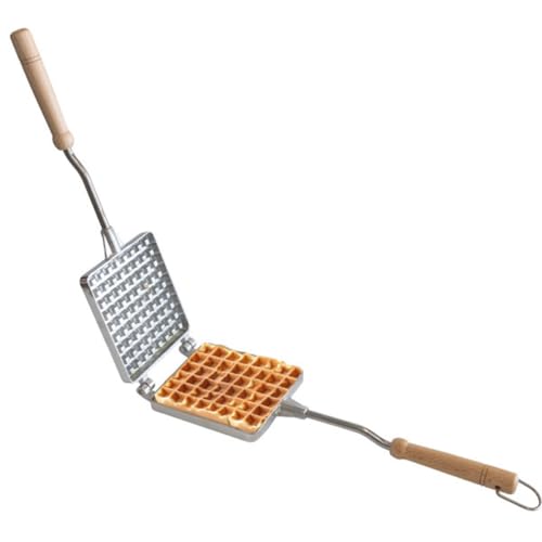 Waffle Maker for Stovetop or Campfire Cooking Equipment - Aluminum