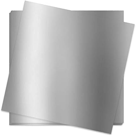 Crafasso Metallic Mirror cardstock, Silver, 12in12in, 300g, 15sheets Cover