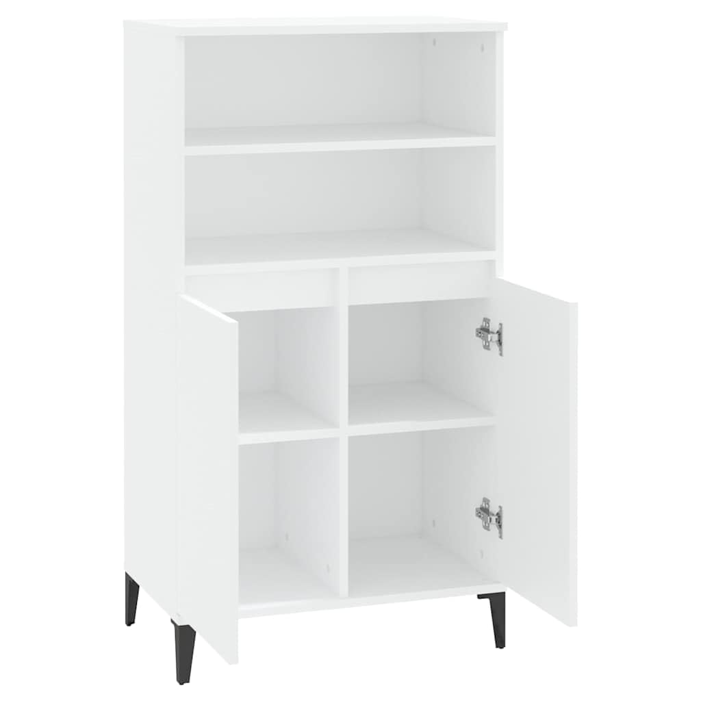 Armadietto alto, bianco, 60 x 36 x 110 cm, in legno