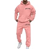 Sudadera con capucha de moda con estampado de letras, para correr, ropa deportiva cómoda para tallas grandes, Rosa., S