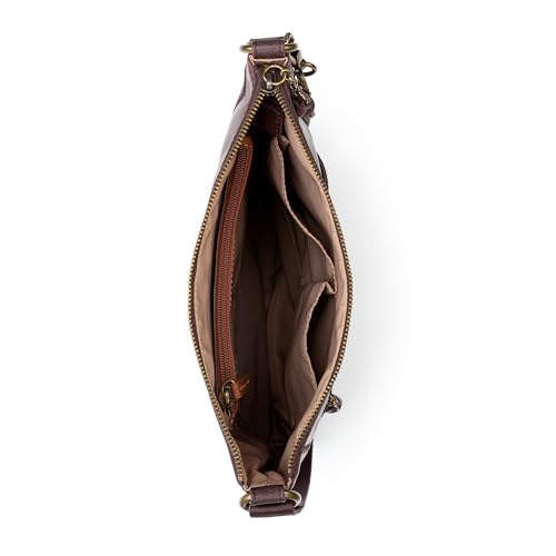 Image of The Sak Lucia Leather Crossbody Purse - Premium Leather Women's Handbag for Everyday & Travel - Cross Body Bag With Zipper