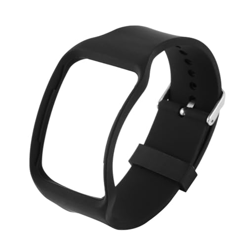 IWOWHERO Correa de Reloj Inteligente Negra Compatible con Galaxy Gear S Banda de Repuesto Resistente y Duradera para Hombre y Mujer