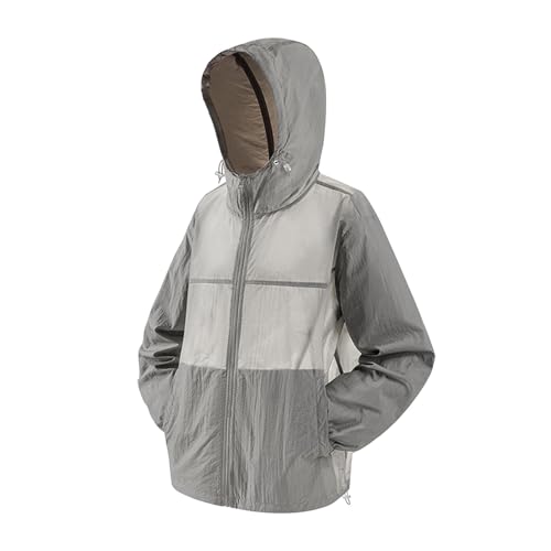 Camisa de pesca para hombre corta viento y ligera transpirable para senderismo