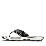 Suela: TPR Clarks Brinkley Sea, Chanclas Mujer, Negro (Black Synthetic-), 39.5 EU