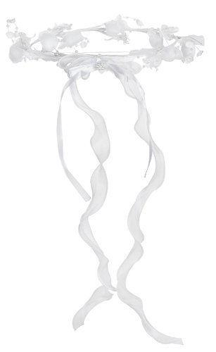 Darice Victoria Lynn Rose and Lily of the Valley White Wedding Bridal Crown