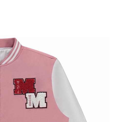 Disney Minnie Mouse Varsity Bomber Jacket for Girls - Toddler & Kids Bomber Jacket - Retro Style Zip-Up Kids Varsity Jackets4