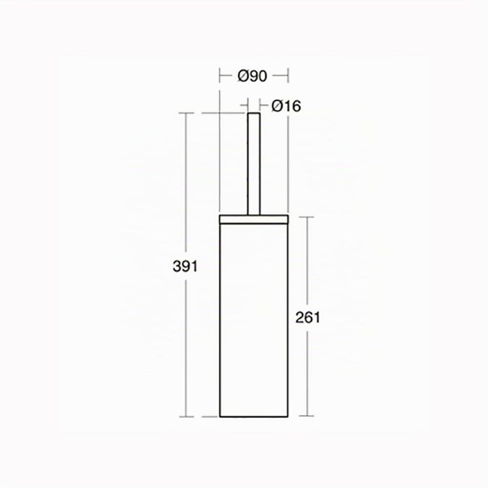 Ideal Standard A9108MY Serie IOM portascopino per installazione a pavimento, acciao inossidabile