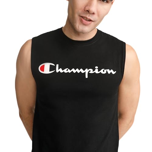 Champion Classic Jersey Muscle T-Shirt Men's Script Logo Tank Top3