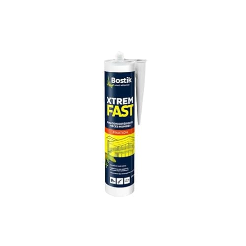 BOSTIK PRO Mastic de Fixation Xtrem Fast Blanc à Prise Rapide Extérieur et Pièces Humides Cover