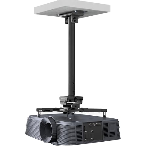 Image of Mount-It! PRO Projector Ceiling Mount, Heavy-Duty Commercial Grade, 77 lb Capacity, Adjustable Extension 23.8–35.6 in, Universal Ceiling Mount for Professional Installations