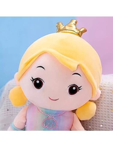 Image of Mermaid Princess Soft Toy for Kids 30 cm | Cute Plush Mermaid Doll with Crown | Soft Stuffed Toy for Girls | Baby Sleeping Companion Toy | Birthday Gift for Kids