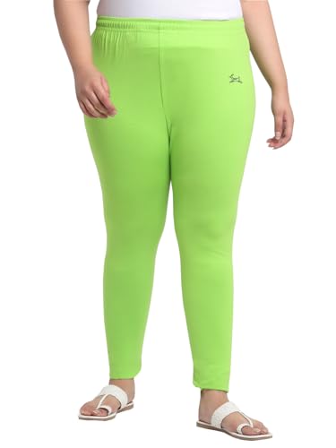 Image of Soft Cotton Ankle Lenght Solid Regular and Plus 35 Colours Leggings for Womens and Girls (Sizes :- M to 6XL)