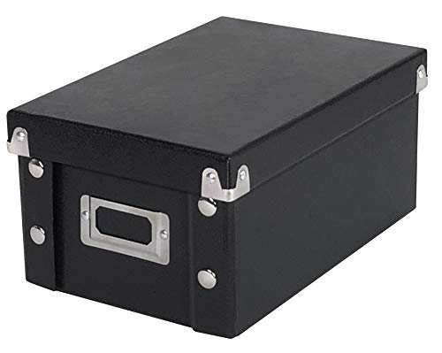 Snap-N-Store Durable Collapsible Index Card File, Fits 1100 3 x 5 Inch Index Cards (SNS01573), Black (IDESNS01573)