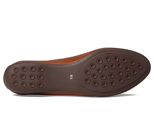 Marc Joseph New York Womens Casual Genuine Leather Slip On Ballet Flat Comfortable Lightweight Walking Shoe Cognac Napa Soft 7.5 #TOP2