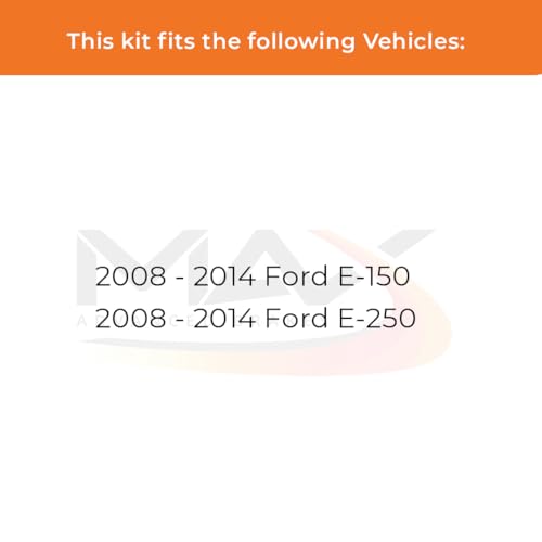 Image of Max Advanced Brakes Front Brake Kit Compatible With 2008 2009 2010 2011 2012 2013 2014 Ford E150 E250 Replacement Geomet Coated OE Disc Brake Rotors and Ceramic Brake Pads