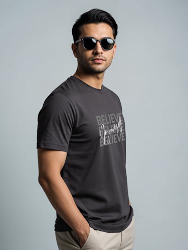Image of ADRO Tshirt for Men | Printed T Shirt for Men | 100% Cotton Regular Fit T-Shirt |Printed T Shirt