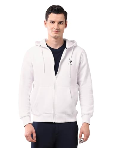 Image of U.S. Polo ASSN. Solid Regular Fit Sweatshirt for Men - Comfortable, Full Sleeves Men Sweatshirts