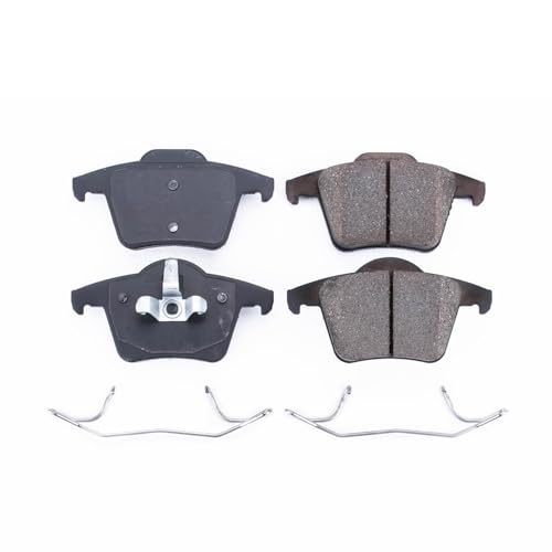 Image of PowerStop Rear Brake Pads for Volvo XC90 2003-14 - Z17 Ceramic Brake Pads with Installation Hardware, 17-980