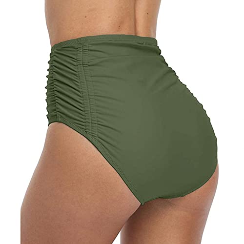 Pantalones cortos de natación para mujer, talla 18, pantalones cortos de natación para mujer, traje de baño para mujer, pantalones cortos de baño de secado rápido, Ejercito Verde, XL