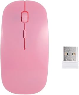 2.4 GHz Wireless Cordless Mouse Mice | Slim Wireless Cordless Mouse Mice | Wireless Computer Mouse | Wireless Gaming Mouse | Mini Mouse for Laptop, Macbook, Tablet, iPad and PC. (Pink)