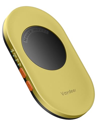Image of VAYDEER Ultra Slim Mouse Mover, Air 3 Mouse Jiggler with Adjustable Interval Timer, Undetectable & Noiseless, Simulates Realistic Movement, Driver-Free Shaker for Keeping The PC Active (Pear Yellow)