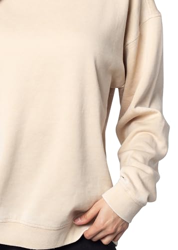 Sudadera Campus Crew Chicka-D mujer color avena marrón claro ropa deportiva casual talla L 5