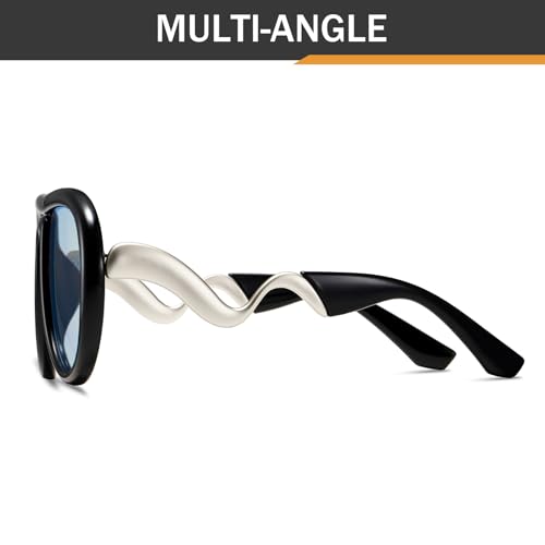 Oversized Polarized Pilot Sunglasses Men Women Oval Metal Designer Style Shades Eyeglasses3