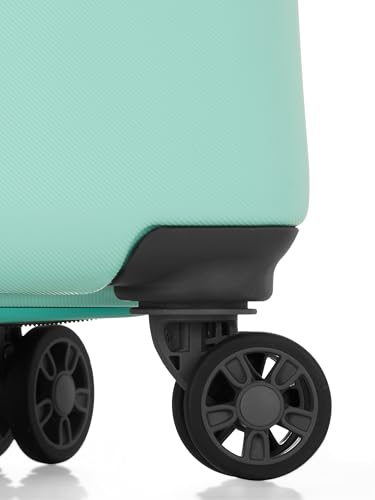 Image of Genie Palm Plus 66cm Trolley Bag, Hard Side 8 Wheel Carry on Luggage - Fresh Mint, Travel Bag for Women