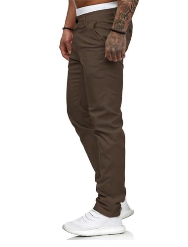 Image of HUNGSON Mens Chinos Dress Pants Slim Fit Stretch Business Casual Golf Work Slacks Trousers