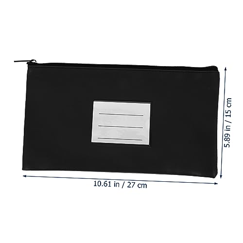 Uonlytech PU Leather Zipper Bill Bag Card Slot and Window Compact Money Holder Pouch for Cash and Receipts for Travel and Office Organization2