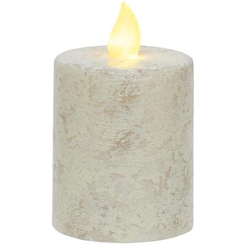 Rustic White Pillar Candle 2.5