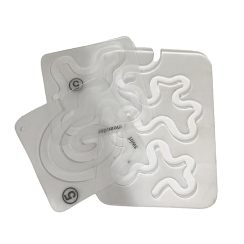 Montesy 1 Set Quilting Template Acrylic Quilting Ruler Template Quilting Stencil Clear Sewing Ruler for Patchwork Sewing Machine