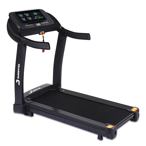Durafit91 Sprint 5 HP Peak BLDC Motorized | Hydraulic Foldable Treadmill | 16 Km/Hr Max Speed| 140Kg User Weight| Bluetooth Speaker| Wynd app | Home use