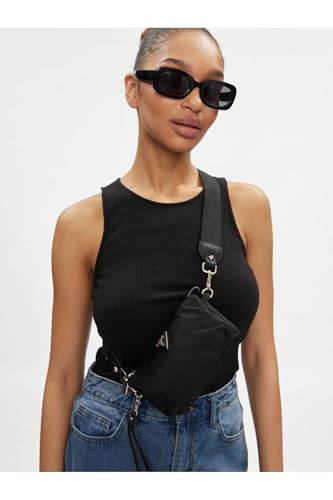Sacoche GUESS Latona Mini petit sac à main noir à fermeture éclair