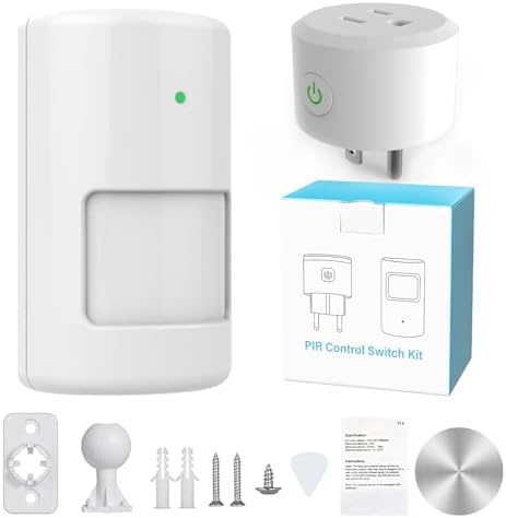 RAYZEEK Wireless Motion Sensor Controller Kit-No Wiring Mini PIR Sensor ...