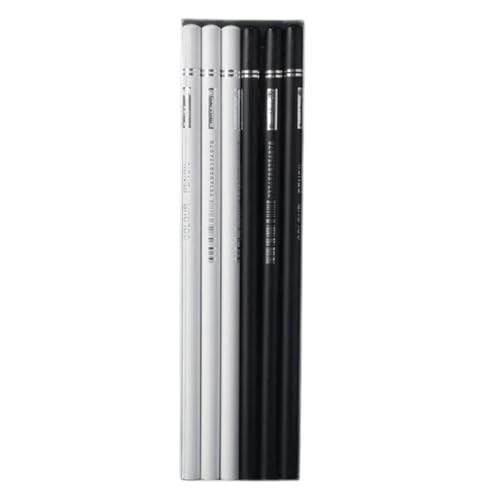 L&aacute;pis para Desenho Art&iacute;stico, 6 Unidades, Preto e Branco, Ideal para Esbo&ccedil;o e Pintura