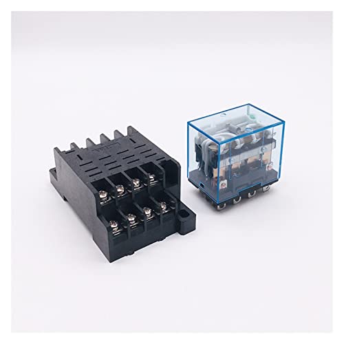 Relé de potencia LY4NJ de 14 pines y 10A con base PTF14A CC 12V para control eléctrico 3
