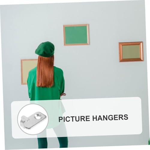 Image of Healifty 20pcs Painting Hangers Hooks Picture Hanging Nails Mirror Clips for Wall Mounting Picture Hanging Tool Frame Hangers Mirror Repair Hardware Poster Hanger Stainless Steel Silver