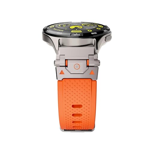 LEEKONEN �V���R�[���X�e�����X�X�`�[���r���v�o���h Huawei Watch GT5/4 3 Pro 43 46mm�u���X���b�g�p(�`�^���I�����W�AGT3pro 46)