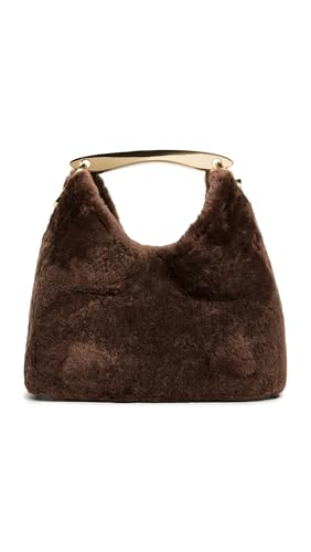 Elleme Womens Small Boomerang Shearling Bag Brownie One Size