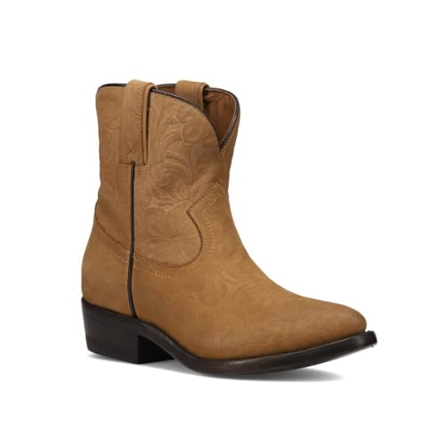 Altezza tacco 3,8 cm Frye Billy Short - Stivali da donna in pelle, stile cowgirl, lavorazione durevole, vestibilità comoda, Miele floreale - Nubuck floreale, 39 EU
