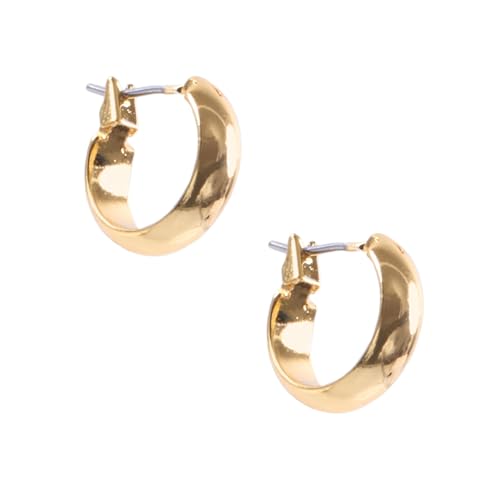Image of Anne Klein Gold Tone Small Hoop Earrings for Women - Click Top Hoop Earrings, Classic Gold Fashion Jewelry Hoops