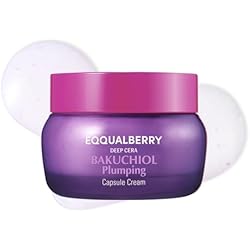 Bakuchiol Plumping Capsule Cream – Retinol Alternative Moisturizer for Firming and Pore Care with 99% Pure Bakuchiol, 5 Types of Collagen & Ceramide Complex, 1.69 fl.oz / 50ml