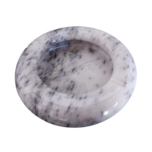 RDK SON'S® Handmade Marble White Marble Vintage 1970 Cigarette Ashtray Holder for Indoor Outdoor Desktop Smoking Ash Tray for Home Office (Large Size)-image-14