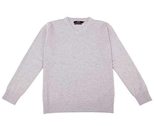 X Ray Boys V Neck Sweater | Kid's Fall Sweatshirt | Pullover Sweater | Long Sleeve Boys' Sweaters Lightheather Grey S #TOP7