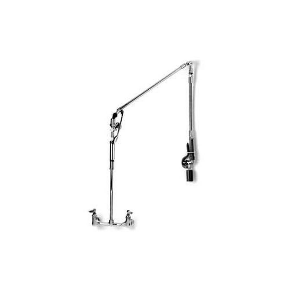 Pre-Rinse Roto-Flex Design Wall Mount Base with 8-Inch Centers Low Flow Spray Valve by T&S Brass – not_applicable, Brass, White, Model B-0137