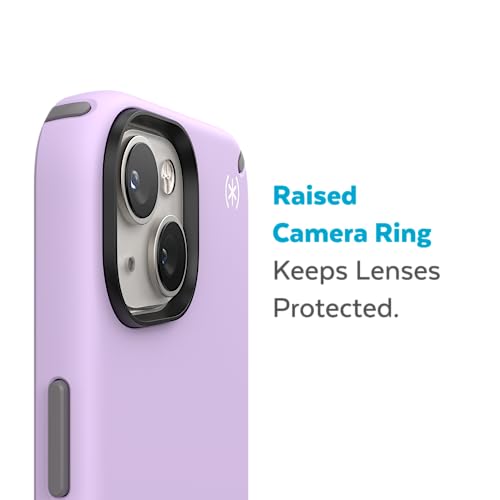 Image of Speck iPhone 14 Pro Max Case - Drop Protection, Scratch Resistant, Built for MagSafe Slim Phone Case for 6.7 Inch iPhones 14 Pro Max - Anti-Fade Case - Presidio2 - Spring Purple /Cloudy Grey /White