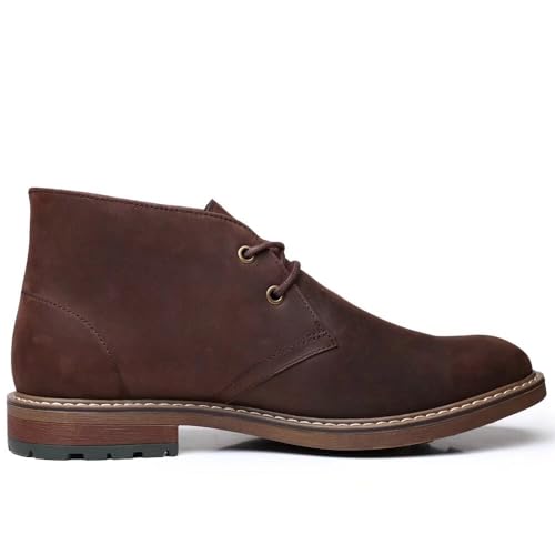 Image of Arkbird Chukka Boots for men, Grainy Leather Lace-up Ankle Boot Fashion and Comfort Casual Oxfords